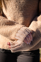 brown knit cardigan thumbnail