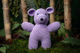 Purple teddy bear amigurumi toy thumbnail
