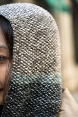 closeup of hooded scarf color changes thumbnail
