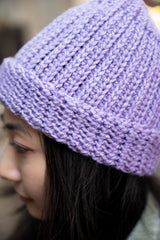closeup of crochet hat with subtle color changes thumbnail