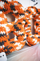 BOO crochet letters surrounded by other Halloween decor thumbnail