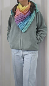Crochet Scarf Worn By A Woman thumbnail