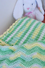 Crochet Blanket With A Bunny thumbnail