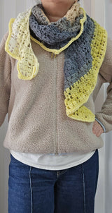 Black Crochet Scarf Worn By A Woman thumbnail