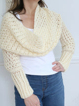 Crochet Sweater Worn By A Woman thumbnail