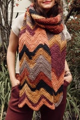 Olivebridge Zigzag Scarf (Crochet) thumbnail