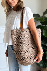 Crochet Tote Used By A Woman thumbnail