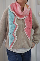 Crochet Scarf Worn By A Woman thumbnail