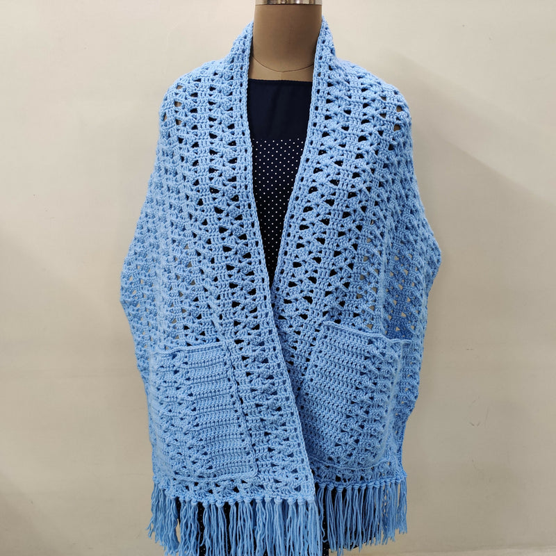 Cornflower Blue Shawl (Crochet) – Lion Brand Yarn