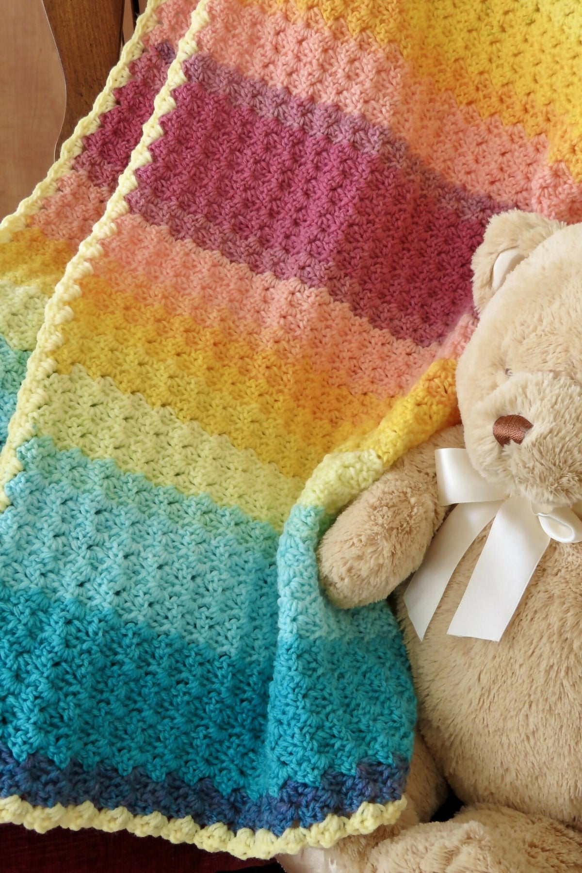 Color Splash Mandala Baby Blanket (Crochet) – Lion Brand Yarn