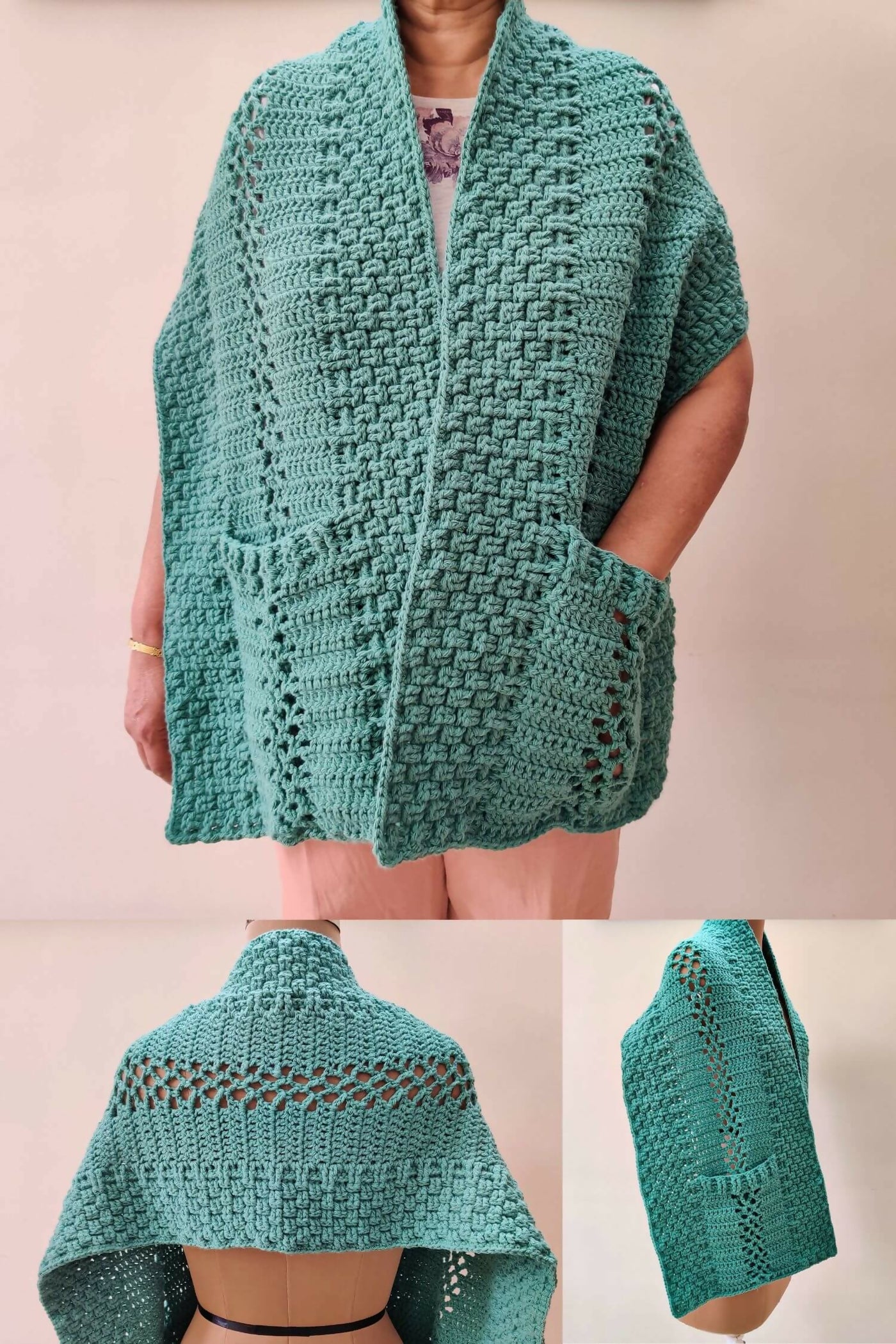 I Love Texture Pocket Shawl (Crochet) – Lion Brand Yarn