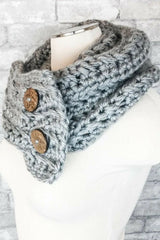 Jolie Button Scarf- Made with a Twist 3 thumbnail