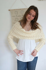 Crochet Sweater Worn By A Woman thumbnail