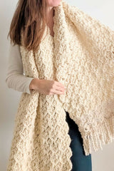 Crochet Scarf Worn By A Woman thumbnail