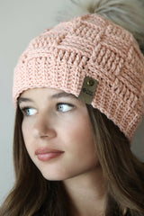 The Bowie Basketweave Beanie (Crochet) thumbnail