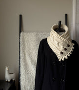 cream cowl with buttons thumbnail