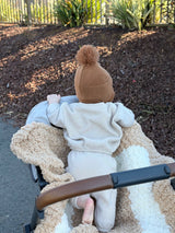 Sherpa stroller blanket with baby thumbnail
