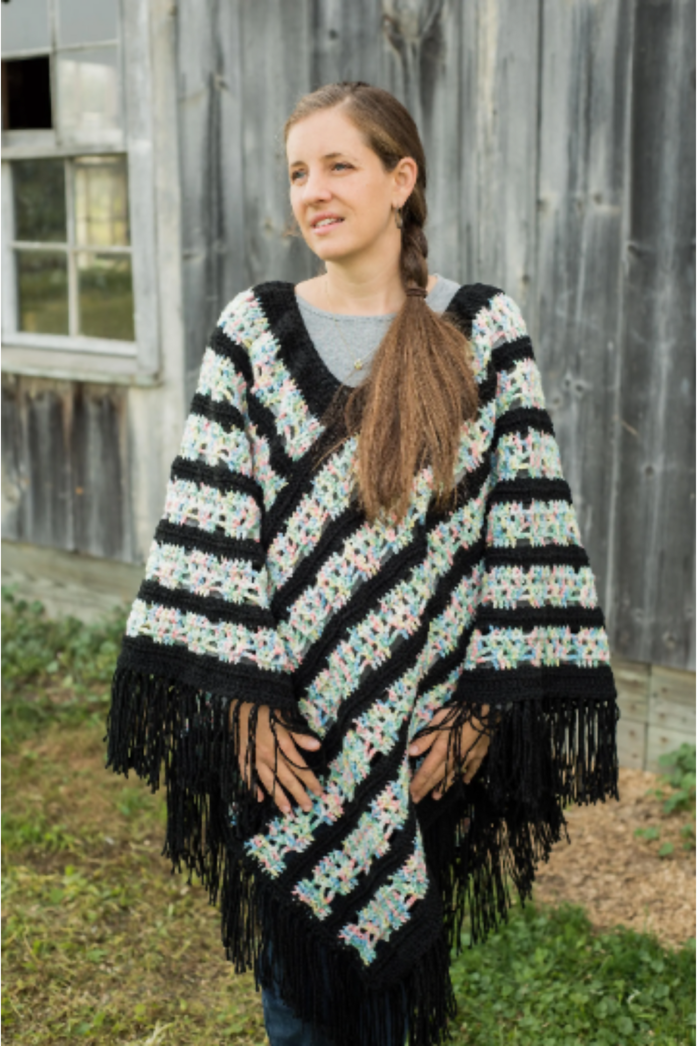 Sugar Skull Poncho (Crochet) – Lion Brand Yarn