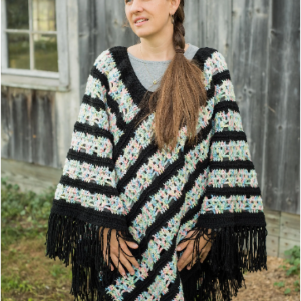 Sugar Skull Poncho (Crochet) – Lion Brand Yarn