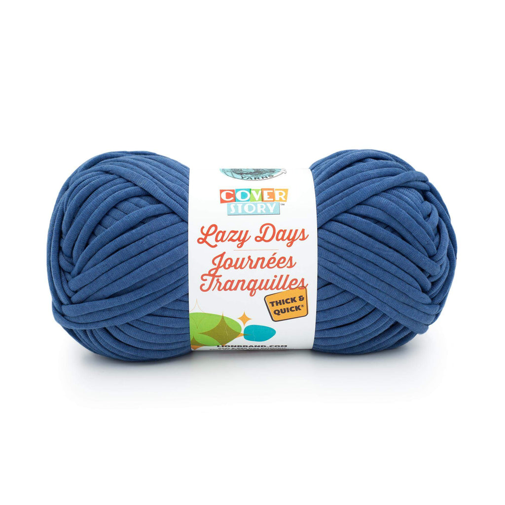 Lion Brand Cover Story Lazy Days Thick & Quick Yarn - Navy, 125 Yards