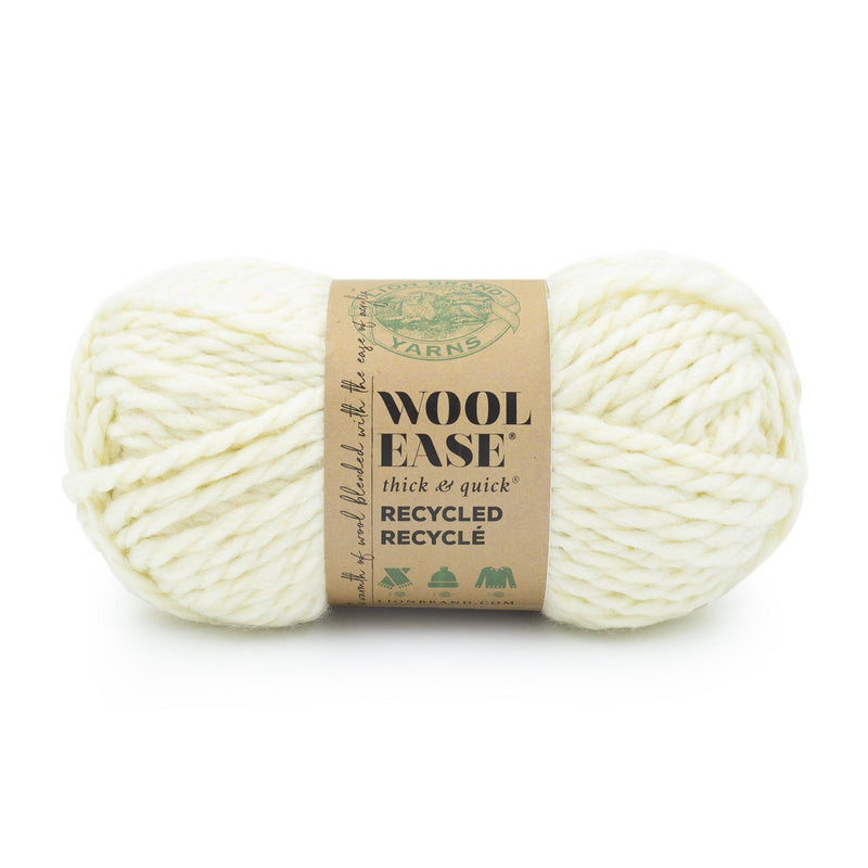 Lion Brand Wool-Ease Thick & Quick Recycled Yarn-Cream