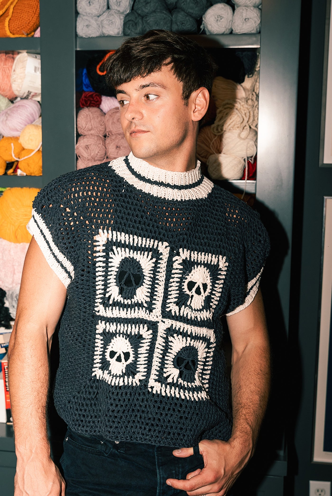 Crochet Kit - Square Skull Sweater Vest – Lion Brand Yarn