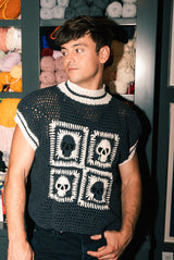 Crochet Kit - Square Skull Sweater Vest thumbnail