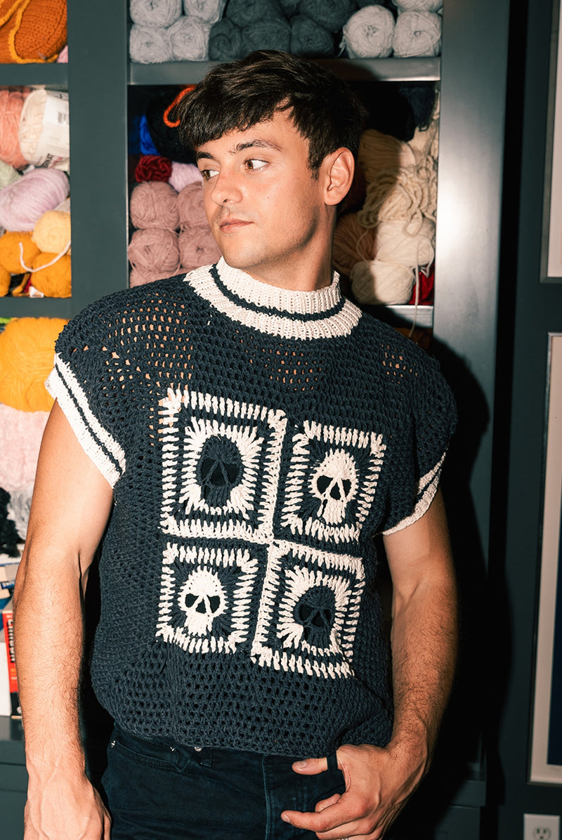 Crochet Kit - Square Skull Sweater Vest – Lion Brand Yarn