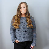 Crochet Sweater Worn By A Woman thumbnail