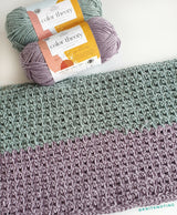 infinity scarf with 2 skeins of color theory yarn thumbnail