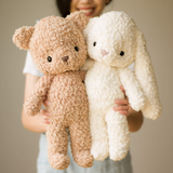 Crochet bear and bunny made with sherpa yarn thumbnail
