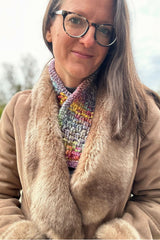 Crochet Cowl Worn By A Woman thumbnail