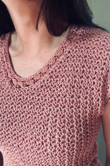Closeup of crochet top thumbnail