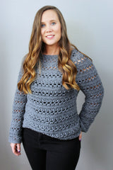 Crochet Sweater Worn By A Woman thumbnail