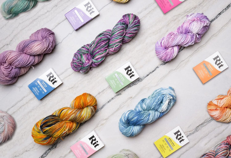 Rit® and Lion Brand® 24/7 Cotton® Yarn Dye Kit
