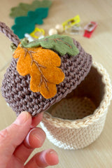handmade crochet acorn thumbnail
