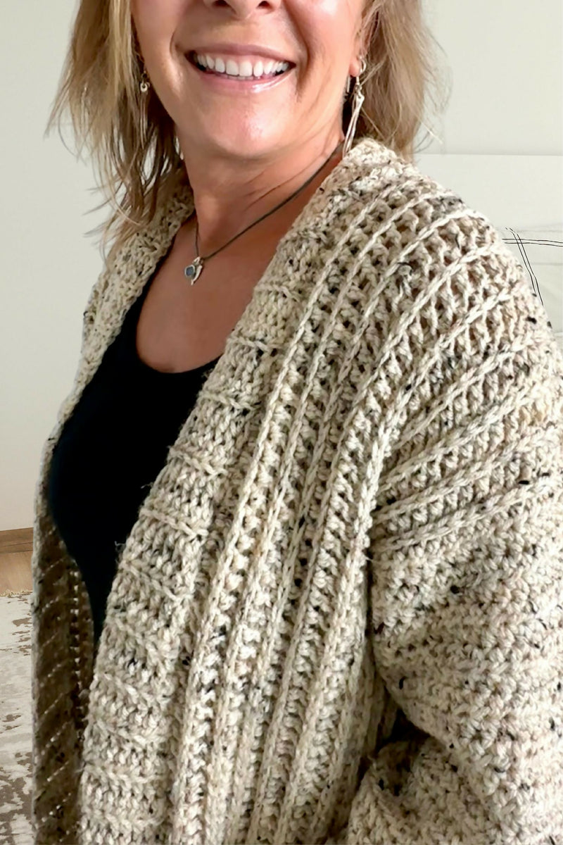 Emilie Oversized Cardi (Crochet) – Lion Brand Yarn