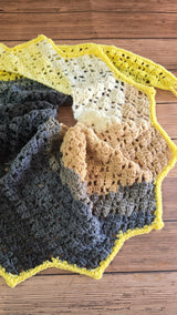 Black Crochet Scarf On The Floor  thumbnail