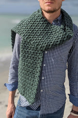 Crochet Scarf Worn By A Man thumbnail