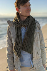 Crochet Scarf Worn By A Man thumbnail