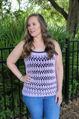 Crochet Tank Top Worn By A Woman thumbnail