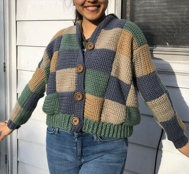 Patchwork Patty Cardigan (Crochet) – Lion Brand Yarn