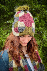 woman wearing hat and matching scarf thumbnail