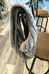 Chunky Tweed Infinity Scarf (Crochet) thumbnail