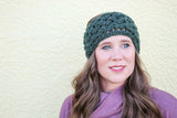 Crochet Ear Warmer Worn By A Woman thumbnail