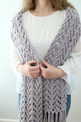 Knitted Scarf Worn By A Woman  thumbnail