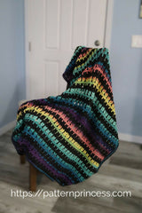 Crochet Blanket On A Chair. thumbnail