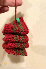 Crochet Christmas ribbon ornament thumbnail