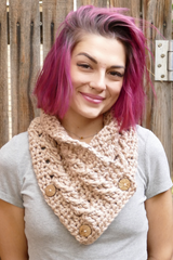 Bulky Cowl with Buttons thumbnail