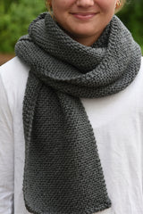 Knitted Scarf Worn By A Woman thumbnail